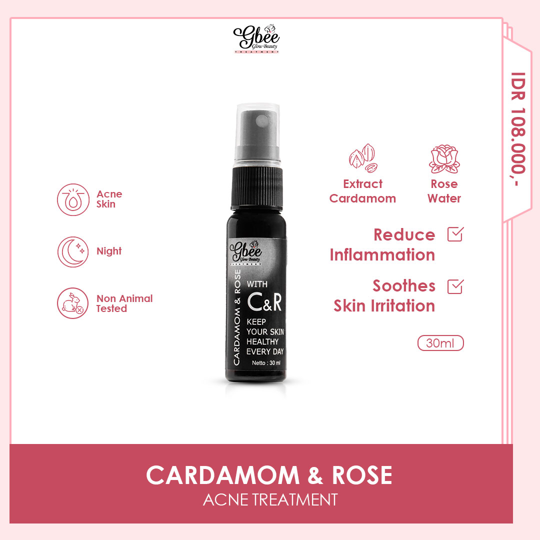 Gbee Glow Beauty Cardamom & Rose Water Acne Treatment