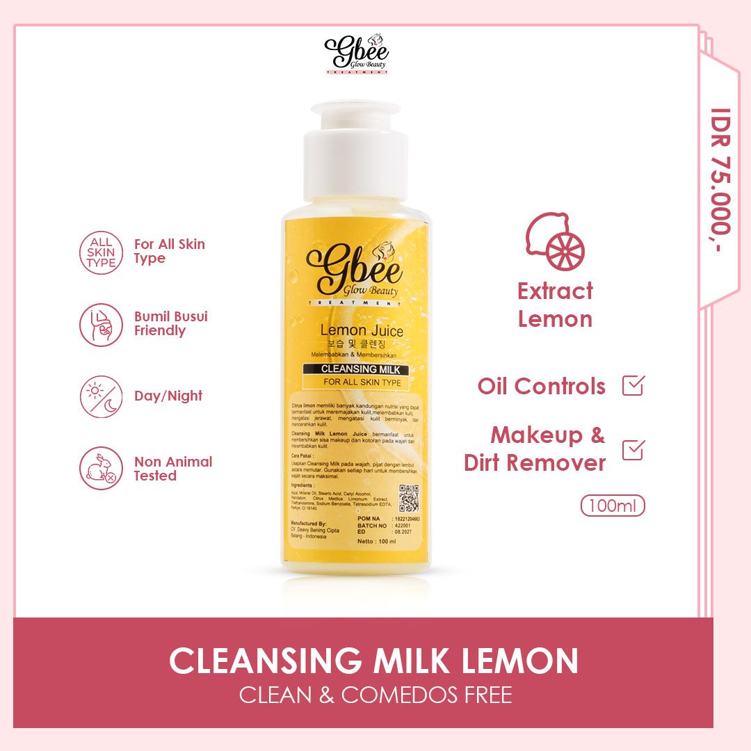 Gbee Glow Beauty Cleansing Milk Lemon Juice