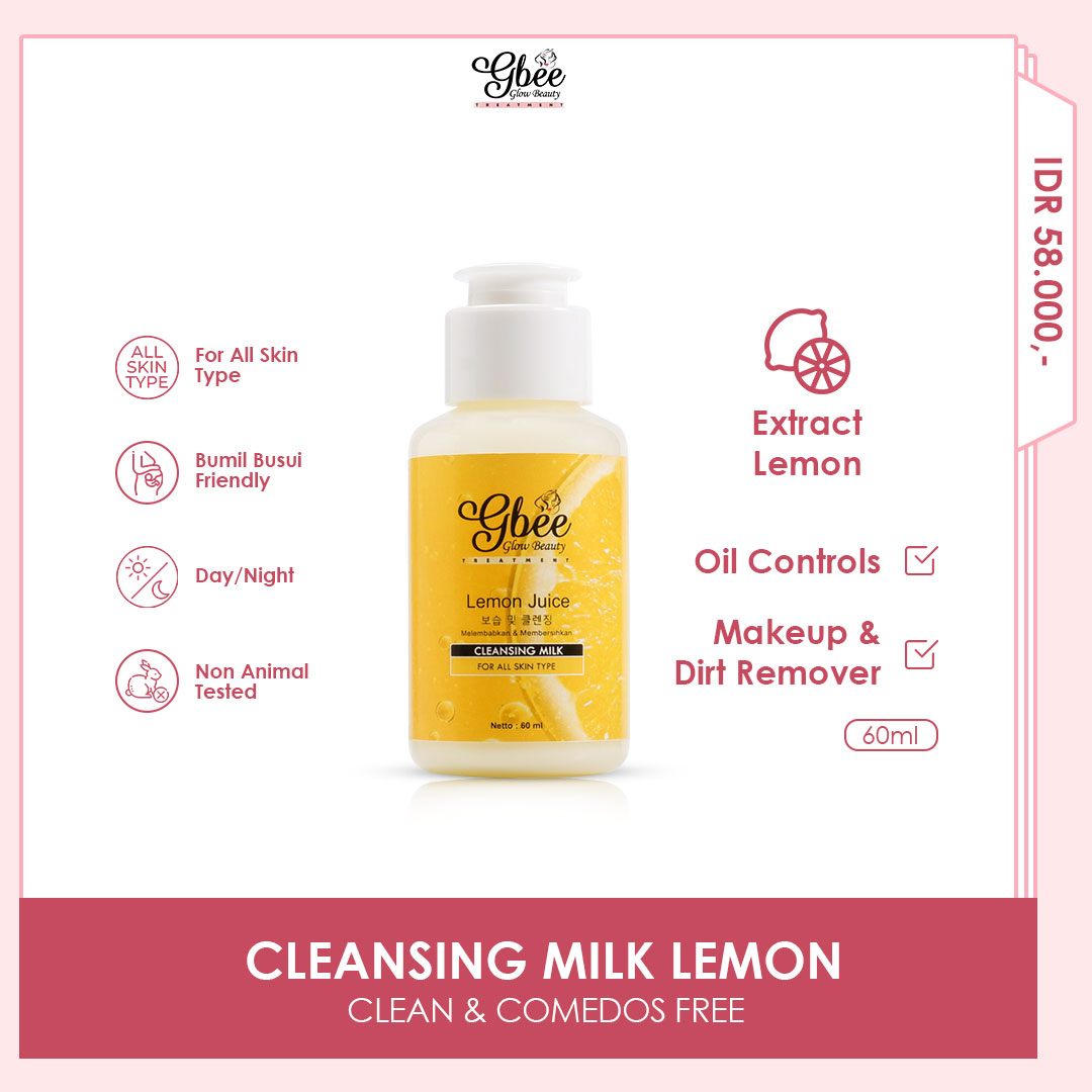 Gbee Glow Beauty Cleansing Milk Lemon Juice 60Ml