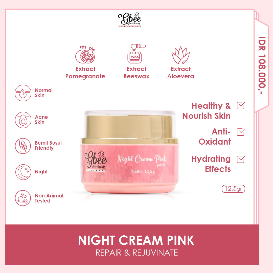 Gbee Glow Beauty Night Cream Pink